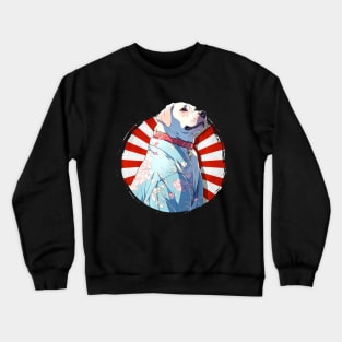 Cute Dog wearing a Kimono - Anime Shirt Crewneck Sweatshirt